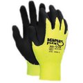 Mcr Safety Gray Shell Blue Foam Latex Hi-Vis Gloves- 13 Ga - Large 127-96731HVL